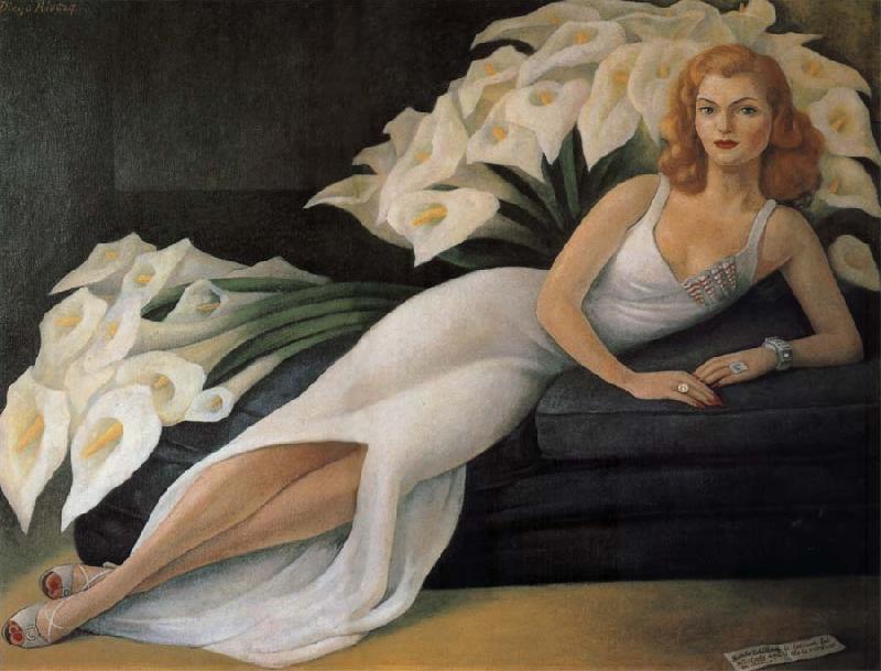 Diego Rivera Portrait of Natasha oil painting image